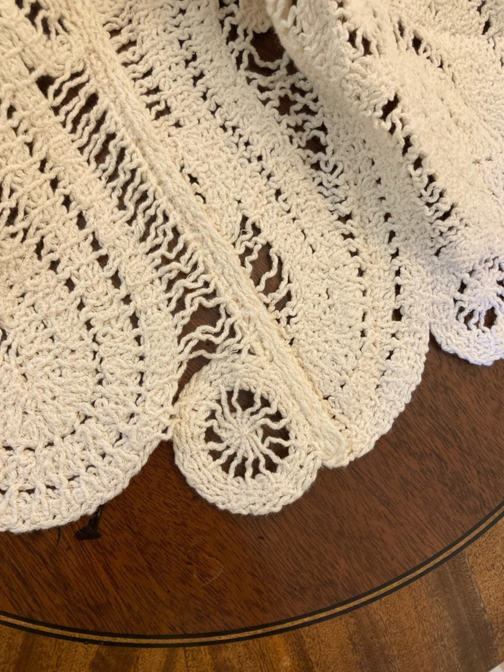 ZARA Set Ecru Cream Crochet Lace Top & Skirt - Picture 3 of 14